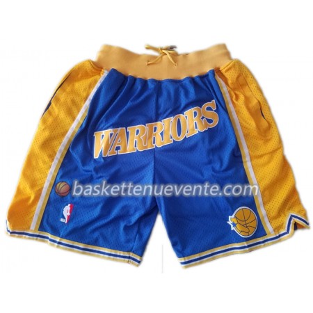 Homme Basket Golden State Warriors Shorts à poche Bleu Swingman